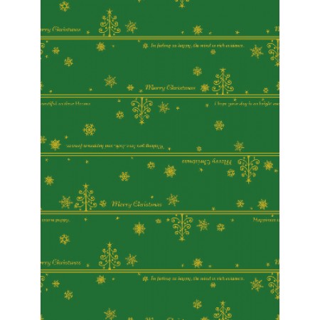 ササガワ/包装紙 ネージュ緑 全判 50枚/49-4026【01】 ラッピング用品 、梱包資材 クリスマスラッピング クリスマス包装紙