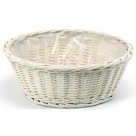 てづくり/ウイロー寄せホワイトM/11-904【01】[6個] 花器、リース 花かご・フラワーバスケット その他 花かご