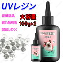 uvレジン液 (#uv301) 大容量 2本セット 当日発送 100g×2 UV-LED対応 レジン液 業務用 レジンクラフト 激安 LED ハードタイプ 材料...
