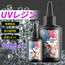 uvレジン液 (#uv303) 2本セット 大容量 日本国内当日発送 レジン液 安い 業務用 100g×2 ハンドメイド 手芸 レジンクラフト 高粘度 透明 ハ...