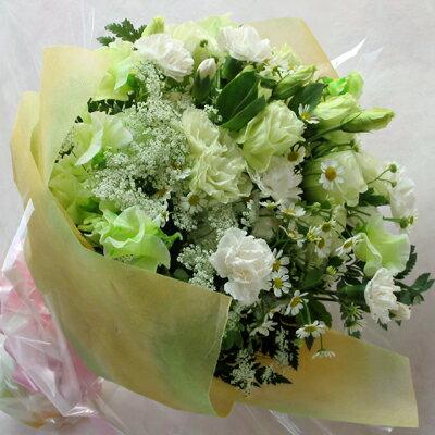 ホワイト＆グリーンの花束