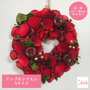 リース アップルシナモン 玄関 おしゃれ 雑貨 造花 レッド 赤 シナモン リンゴ クリスマス ナチュラル オールシーズン 屋外 室内 飾り 壁掛け 雑貨 ドア...