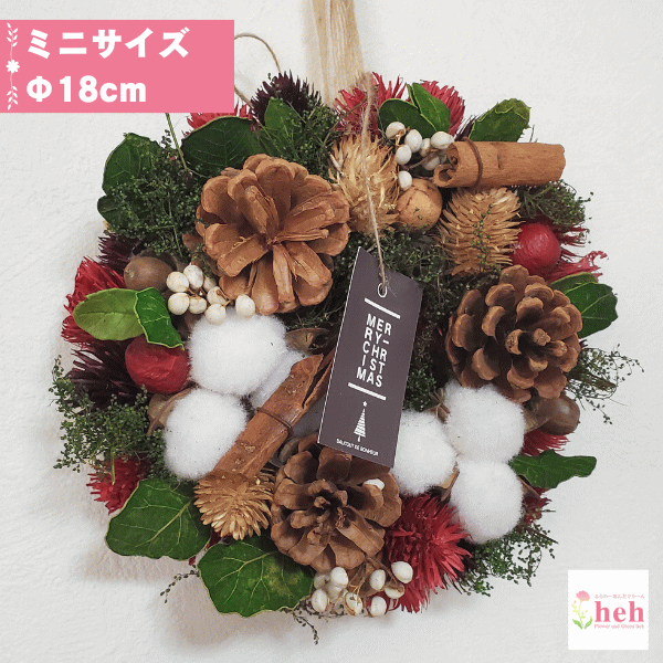 コットンリース 玄関 クリスマス 冬 秋 オールシーズン 造花 飾り 壁掛け ドア リビング 部屋 誕生日 かわいい おしゃれ プレゼント ギフト お花 屋外 贈り物 記念日 贈答 オシャレ ミニ きれい 送料無料 引越し 木 インテリア 茶 ブラウン 販売 ドライ 18cm