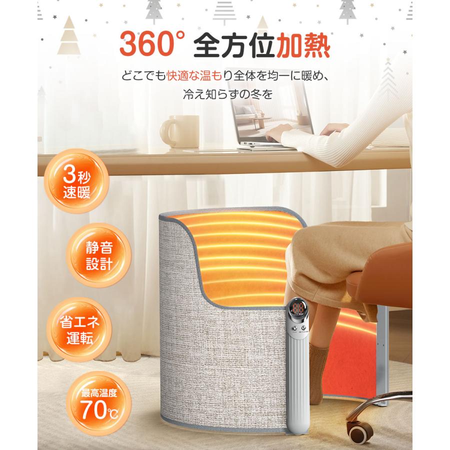 パネルヒーター 折りたたみ 足元 足元ヒーター 5面 遠赤外線 パネル ヒーター デス...