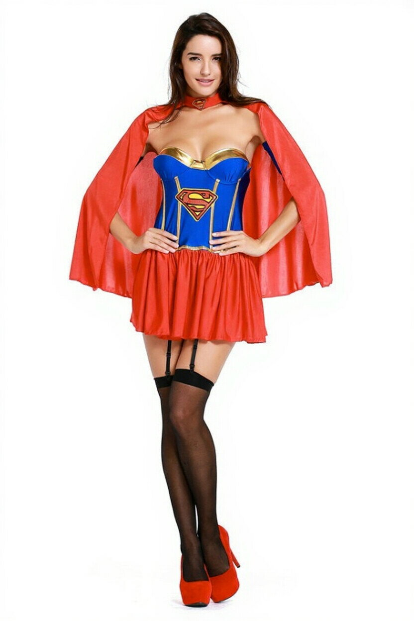＼最大8%OFF／ コスプレ衣装 ハロウィン ヒーロー 英雄 女戦士 スーパーウーマン ワンピース セクシー 仮装 イベント ハロウィン コスチューム なりきり ジュニア ワンピース