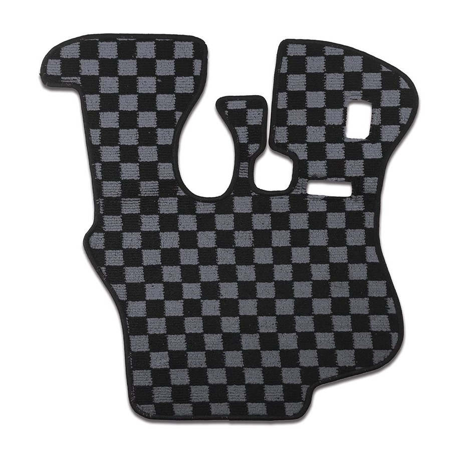 いすゞ キガ フロアマット ギガ ギガマックス 運転席 ブラック グレー チェック柄 ZERO AP-M005