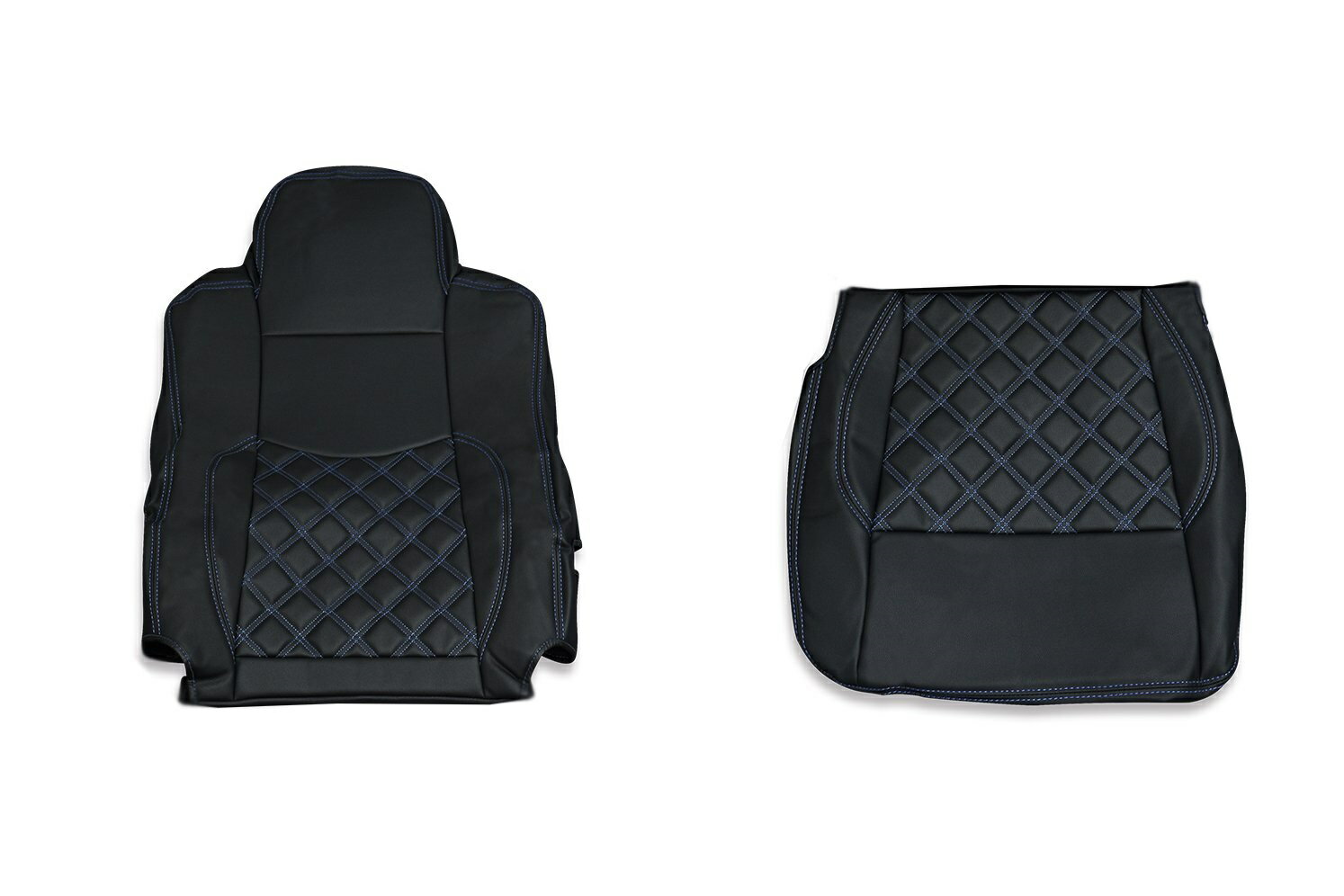 いすゞ ファイブスター ギガ H27.11- シートカバー 艶無し 助手席 ダイヤモンドステッチ ブルー AP-CV008L-BL