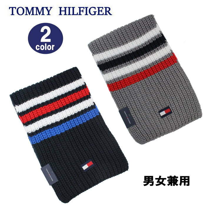 トミーヒルフィガー マフラー 1CT0232 TOMMY HILFIGER リブ編み ロゴワッペン トミー メンズ レディース ag-254600 ブランド