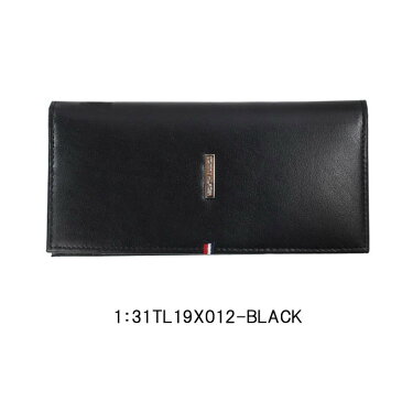 TOMMY HILFIGER 財布 31TL19X012 BLACK トミーヒルフィガー 長財布 ロゴプレート レザー メンズ yen secretary with zip & valet トミー ブランド ag-278700