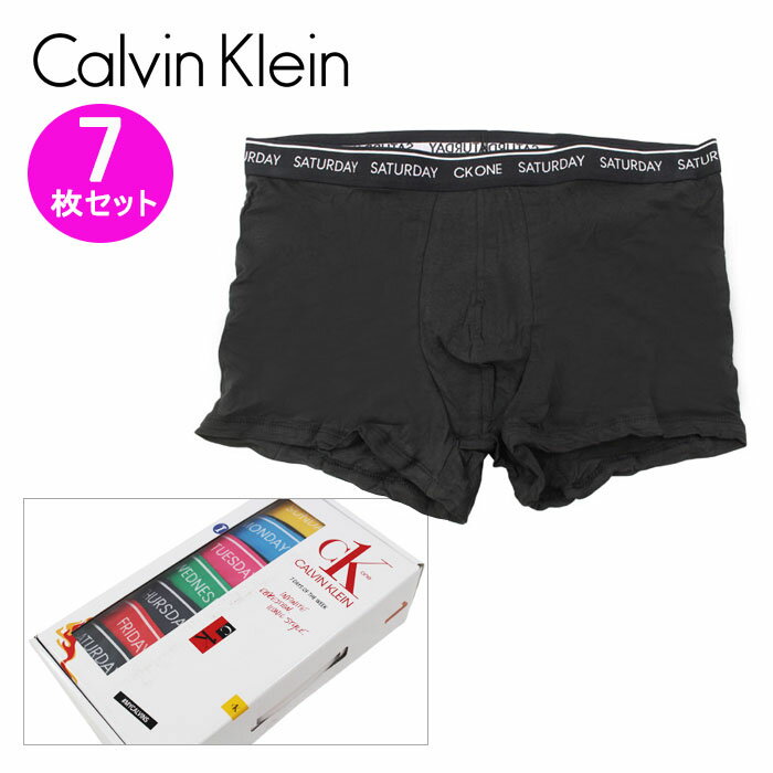 カルバン・クライン ＊カルバンクライン パンツ 7枚セット NB2318 Calvin Klein CK 7 DAYS OF THE WEEK 7 TRUNKS COTTON STRETCH ローライズ ボクサー パンツ メンズ コットン ab-341400 ブランド