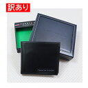 【訳あり返品不可】cc-4014 トミーヒルフィガー 財布 ブラック 31TL25X023 TOMMY HILFIGER レザー 二つ折り財布 折財布 男女兼用 トミー ブランド