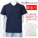 訳あり返品不可 cc-4177 ポロ ラルフローレン Lサイズ メンズ Vネック Tシャツ 半袖 710708261 ホワイト MENS POLO Ralph ...
