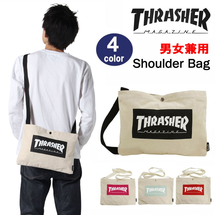 ■【ポスト投函可】【処分セール】スラッシャー バッグ THR-134 THRASHER キャンバス Sacoche サコッシュ ショルダーバッグ バック メンズ レディース 男女兼用 ag-300900 ブランド