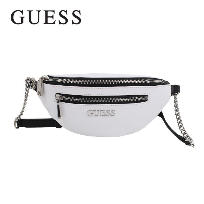 ゲス バッグ VL767480 WHITE MULTI CALEY MINI GUESS チェーンショルダー ウエストバッグ ヒップバッグ ag-312100 ブランド