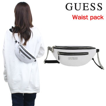 ゲス バッグ VL767480 WHITE MULTI CALEY MINI GUESS チェーンショルダー ウエストバッグ ヒップバッグ ag-312100 ブランド