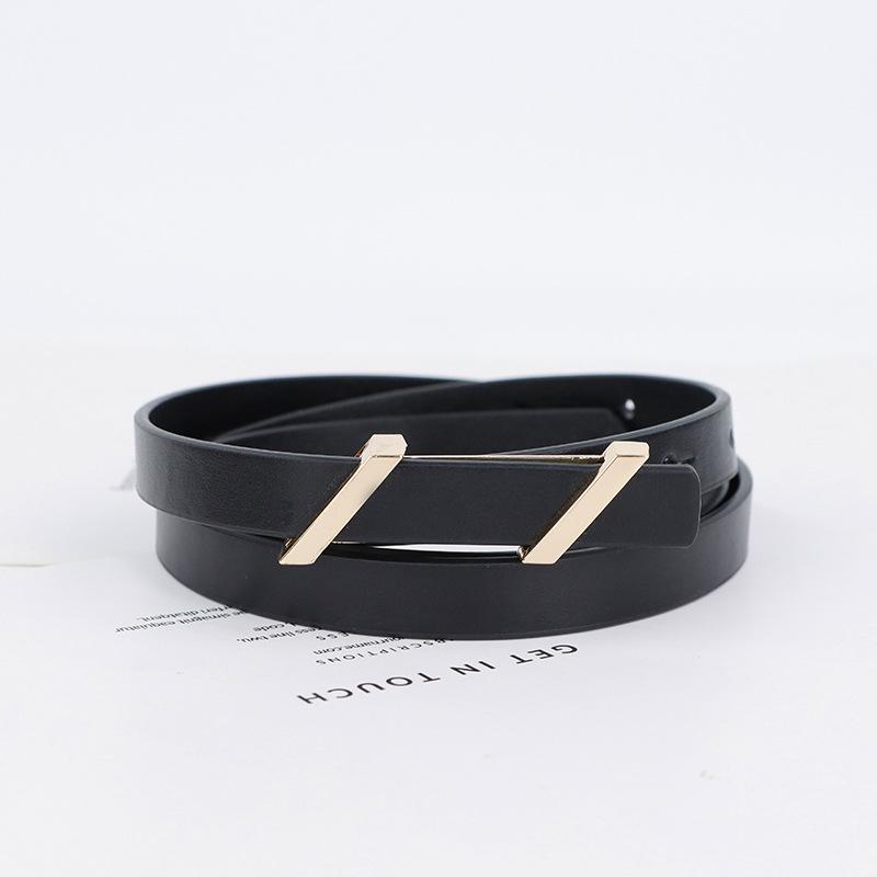 ベルト 革 牛革 シャープなメタルバックル 細身 ベルト 腰帯 シンプル 多彩な着こなし 合わせやすい 万能