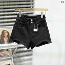 デニム ショートパンツ レディース ハイウエスト ワイド Aライン ブラック デザイン性 脚長効果 スタイルアップ 着回し