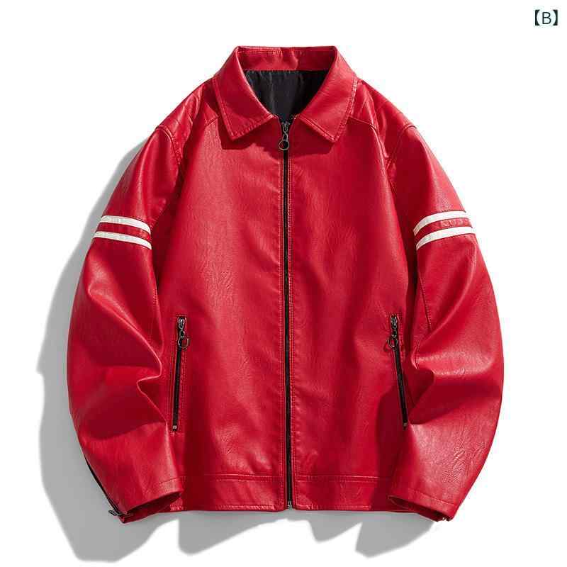 レザージャケット メンズ PUレザー 合皮 切り替え 配色 ライダースジャケット バイクジャケット 襟付き アウター カジュアル ストリート アメカジ ゆったり クール ワイルド 春秋