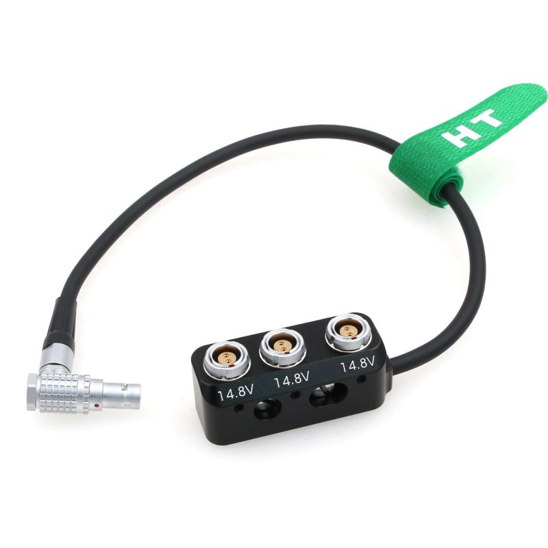 直角オス 2ピンから3 x 0B 2ピンメス電源スプリッタケーブルボックス 1~3トリプル