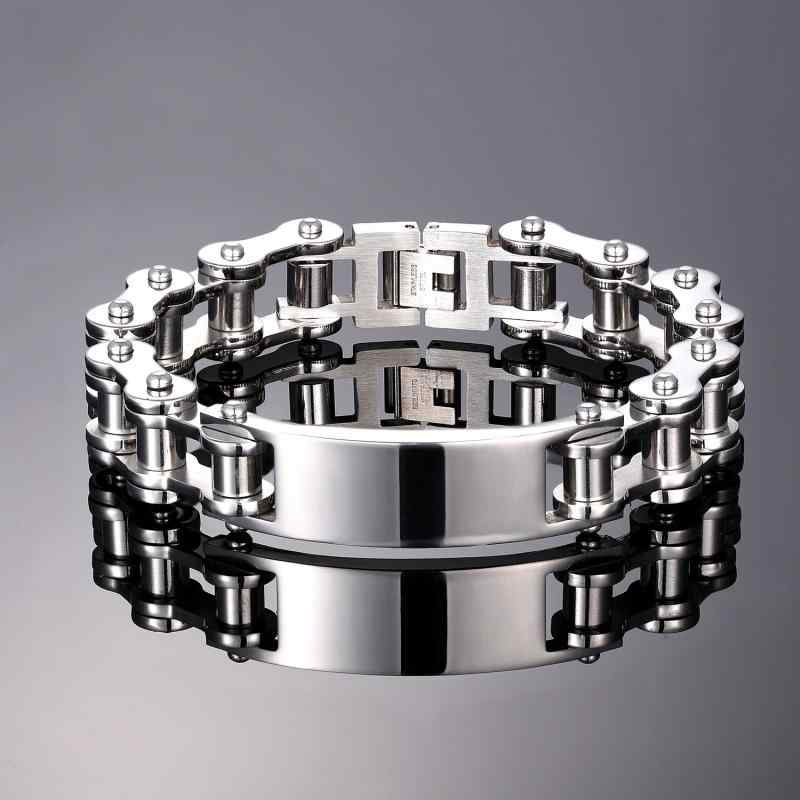 ブレスレット メンズ サージカルステンレス チェーンブレスレット 光沢 鏡面仕上げ パンク カジュアル ..