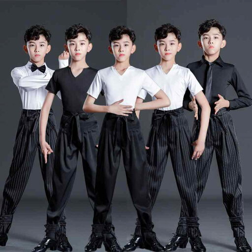 ウェア キッズ 男の子 ジュニア メンズ ラテンダンス 衣装 練習着 レッスン着 上下セット セットアップ Vネック 半袖 長袖 トップス パンツ ストライプ 再生繊維 ポリエステル 綿 春夏 ウェア キッズ 男の子 ジュニア メンズ ラテンダンス 衣装 練習着 レッスン着 上下セット セットアップ Vネック 半袖 長袖 トップス パンツ ストライプ 再生繊維 ポリエステル 綿 春夏