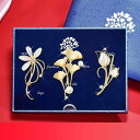 ブローチ パール レディース セレモニー コンサート 結婚式 贈り物 おしゃれ 胸飾り 高級感 アクリル 女性用 パール セット 胸ピン