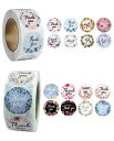感謝シール 丸型 カラー Thank You ありがとう 一枚25mm 母の日、結婚式、誕生日、記念日、感謝の日用