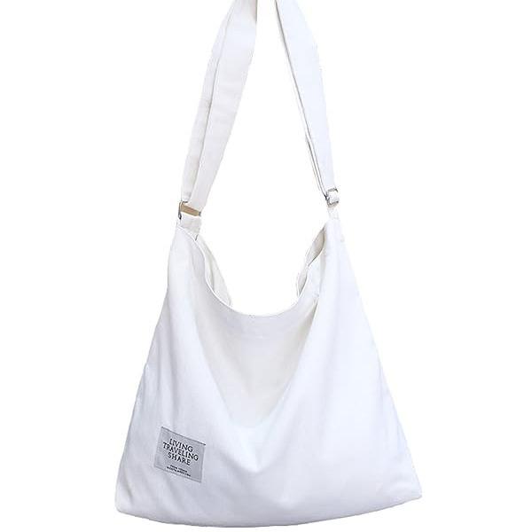 バッグ キャンバス 帆布 大容量 シンプル レトロ スクエア型 ワンショルダー メッセンジャー 斜め掛け 鞄 普段使い デイリーユース 通勤 通学 春夏 多色展開