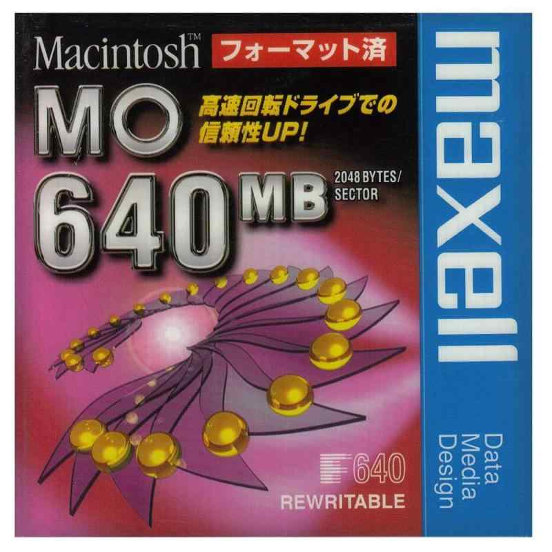 MOディスク 640MB maxell マクセル 3.5インチ MACフォーマット済 1枚 ケース入り MA-M640.MAC.B1P