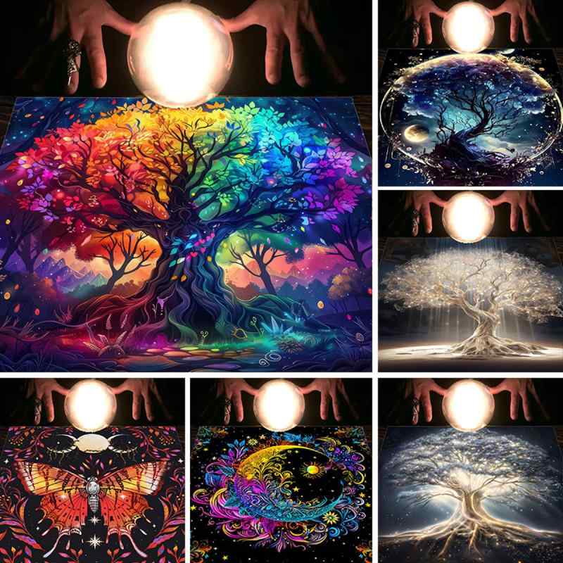 タロットクロス テーブルクロス タロットカード用 タロット占い 瞑想用 スピリチュアルアイテム 月の満..