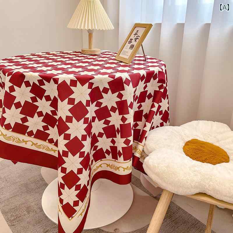 テーブルクロス クラシック レトロ チェッカーボード柄 グリッド柄 格子柄 フランネル ベロア調 長方形 多用途 卓上 ダイニング リビング 書斎 ピクニック アウトドア おしゃれ インテリア 飾り
