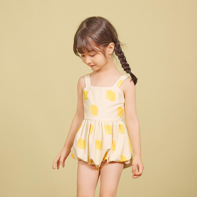 水着 キッズ 子ども用 女の子 女児 ベビー 幼児 赤ちゃん 黄色 レモン柄 花柄 夏用 スイムウェア プロ..