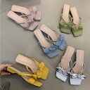 サンダル レディース オープントゥ リボン フレンチスタイル エレガント フェアリー スカート ワンピース リゾート 普段使い 軽量 ゴムソール 合成皮革