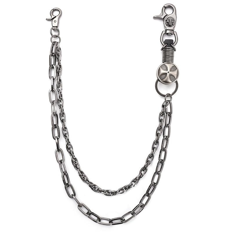 パンツチェーン 男女兼用 パンクロック ヒップホップ ストリート ファッション 多層 ウォレットチェー..