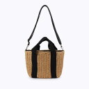 バッグ 欧米風 レトロ ファッション 無地 シンプル ペーパーヤーン ハンドメイド 大容量 手提げ鞄 ビーチ リゾート トラベル 普段使い 春夏 ベージュ キャメル 横型 スクエア(4)