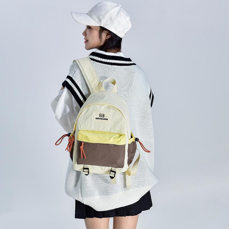 リュック レディース メンズ 軽量 撥水 オックスフォード布 カジュアル 旅行 デイパック バックパック 紫 緑 黄 幾何学模様 普段使い 10インチPC収納(4)