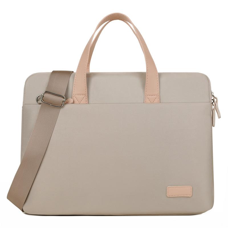 バッグ レディース ハンドバッグ ショルダーバッグ 斜め掛け 通勤 ビジネス オフィス A4対応 PC収納 ノートPCケース 超軽量 ポリエステル 切り替え バイカラー シンプル
