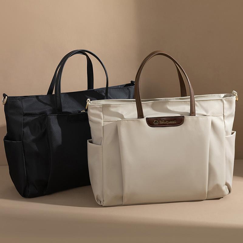 パソコンバッグ レディース 高級感 通勤鞄 ビジネス オフィス 大容量 超軽量 負担軽減 肩掛け 斜め掛け トート鞄 オックスフォード生地 16インチノートPC対応 A4対応 切り替えデザイン 無地 ポリエステル裏地