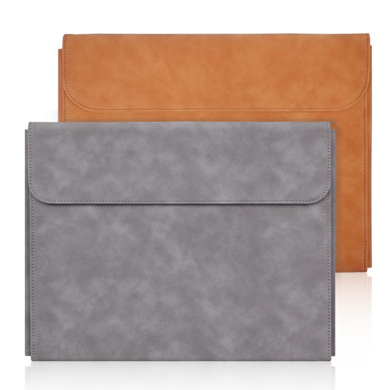 ノートパソコンケース 男女兼用 PCインナーバッグ スリーブ 多機能 スタンド機能 防水 撥水 PUレザー 合成皮革 14インチ 16インチ対応 薄型 軽量 ブラウン グレー
