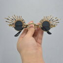 サングラス レディース 縁なし 丸型 偏光レンズ UVカット 紫外線対策 おしゃれ きれいめ クラシック レトロ ドライブ 旅行 ファッション(4)