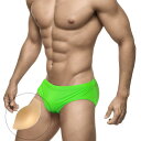 スイムパンツ 海パン フィットネス カップ付き 男性 メンズ ビキニ 低ウエスト ローライズ 無地 ナイロン セクシー 三角 水着 温泉 ビーチ プール