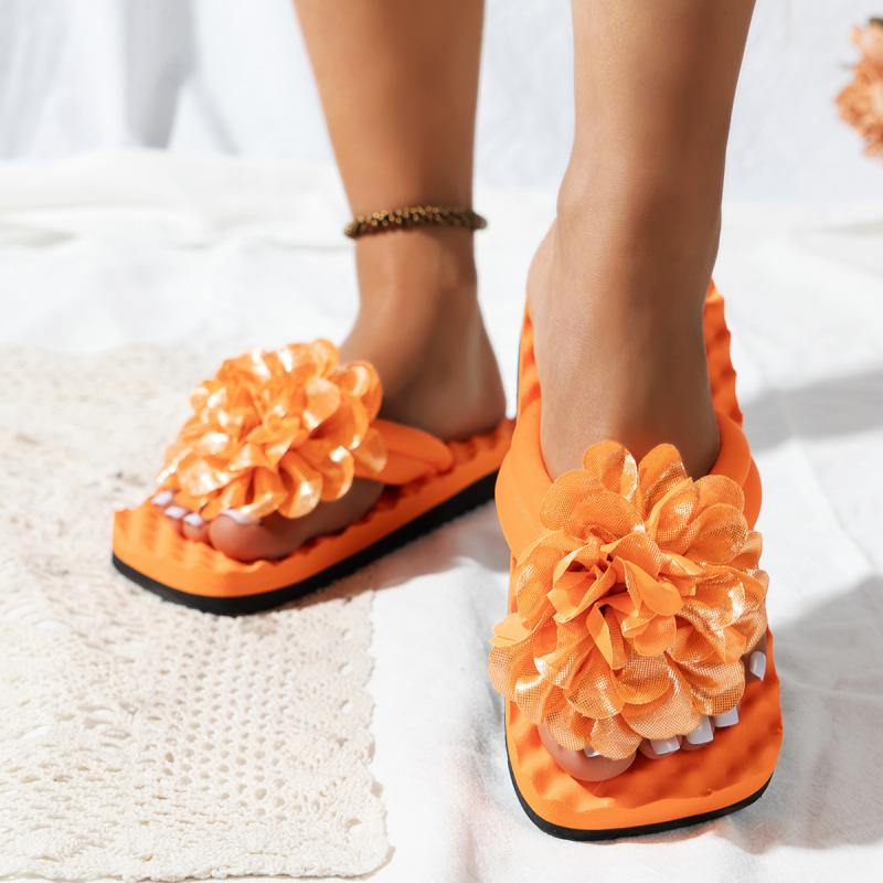 サンダル レディース 夏 ビーチサンダル トングサンダル 花柄 フラワーモチーフ マカロンカラー カラフル EVA素材 フラットソール 軽量 防滑 通気性 クッション性 リゾート 普段使い