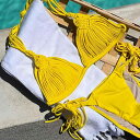 水着 レディース ビキニ 三角 ストラップ ローライズ セパレート 無地 ソリッドカラー パッド付き ノンワイヤー ポリエステル ビーチ プール スイムウェア セクシー