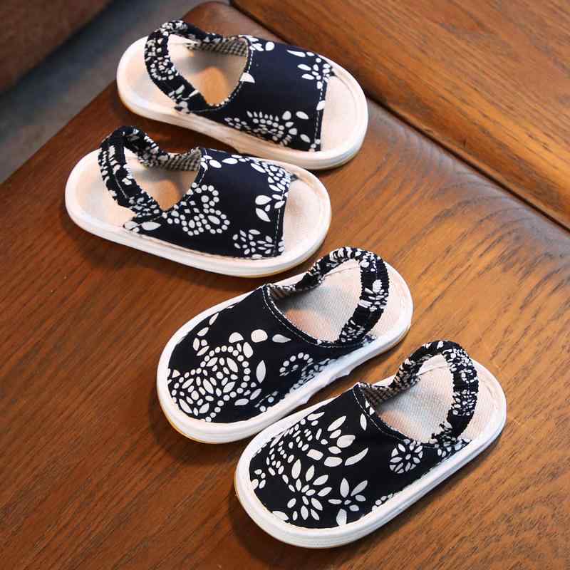 ルームシューズ ベビー 幼児 子供用 スリッパ 薄手 コットン布底 手作り 柔らかい 足に優しい 吸汗 通..