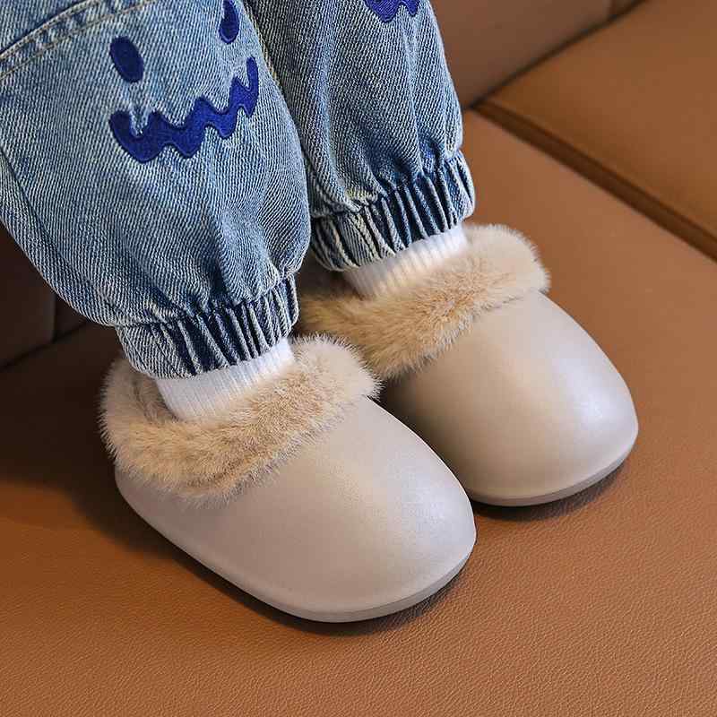 スノーブーツ ベビー キッズ 幼児 防水 滑り止め EVAソール 裏ボア ふわふわ 厚手 保温 防寒 合成皮革 ..