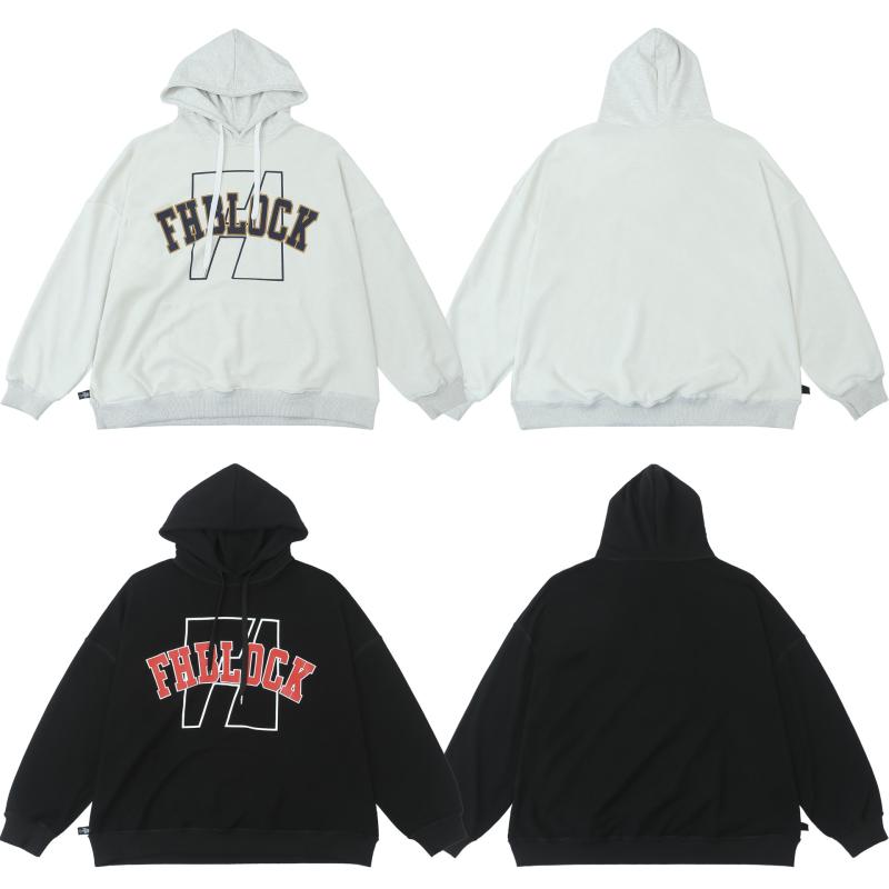 パーカー メンズ オーバーサイズ ゆったり HIPHOP ストリート ダンス リバーシブル 裏毛 綿 プルオーバー スポーツ カジュアル グレー ブラック 春秋(4)