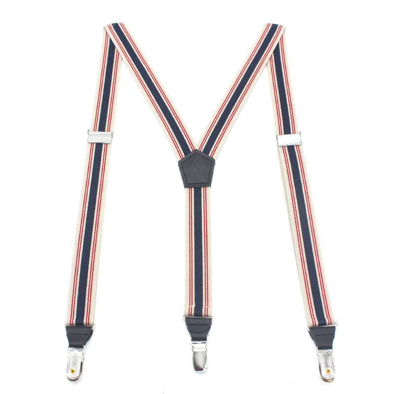 サスペンダー 男性用 メンズ Y型 3クリップ 長さ調節可能 強力伸縮 ポリエステル ゴム素材 ビジネス カジュアル 普段使い フォーマル ファッション小物 豊富なカラーバリエーション