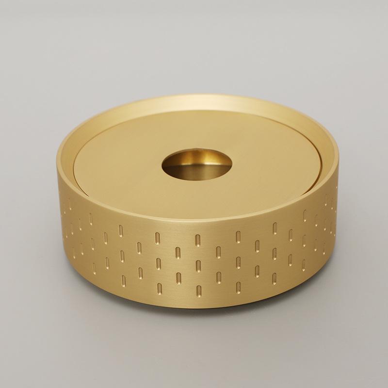 灰皿 真鍮製 三つ仕切り リビング 書斎 オフィス 応接室 店舗用 卓上 デスク アート オブジェ 置物 工芸品 中国風 オリエンタル レトロ クラシック モダ...