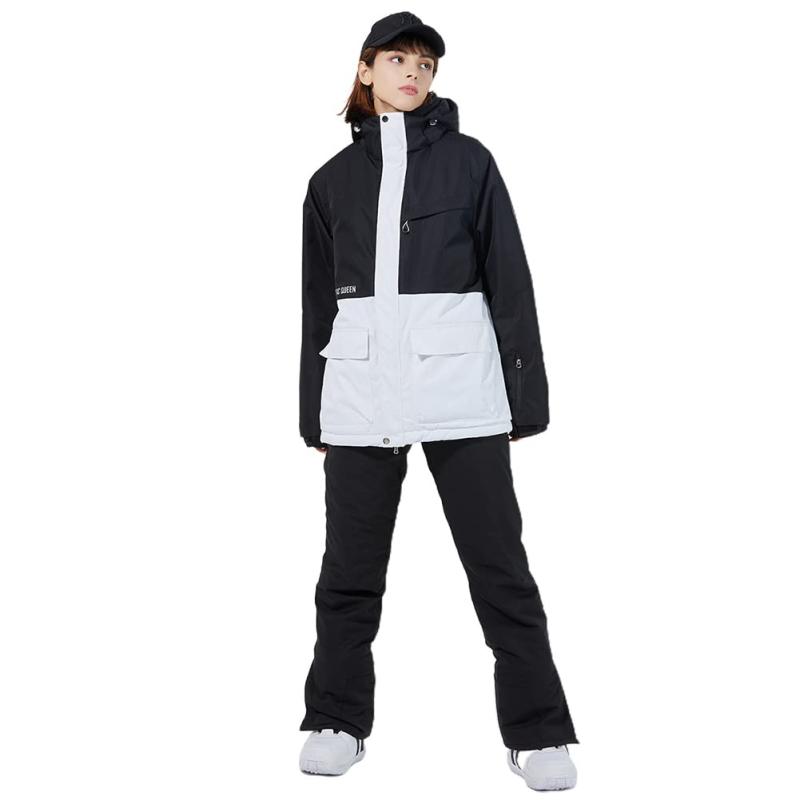 [] スーボードウェア レディース スキーウェア 上下セット スボウェア 全9色 7サイズ（XS～3XL） 耐水圧10000mm 撥水加工 防寒 パンツ 2点セット T-139