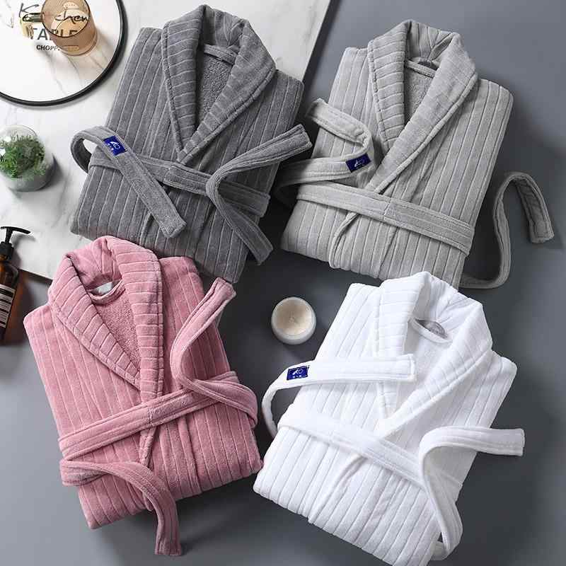 バスローブ 男女兼用 ロング丈 厚手 綿100% タオル地 シャーリング ルームウェア 部屋着 ナイトガウン ホテル仕様 吸水速乾 お風呂上がり くつろぎ 白 グレー ピンク 秋冬
